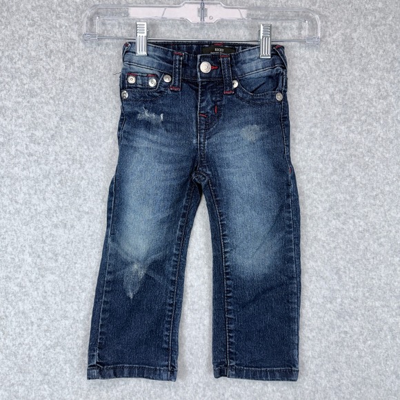 True Religion Other - True Religion Ricky Relaxed Straight Jeans Kids 2T Blue Denim Streetwear Casual